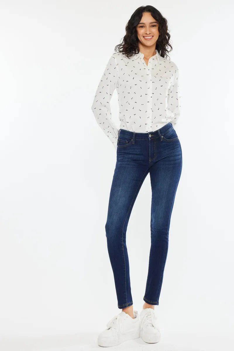 Kancan Mid Rise Super Skinny Jeans - AMVIM