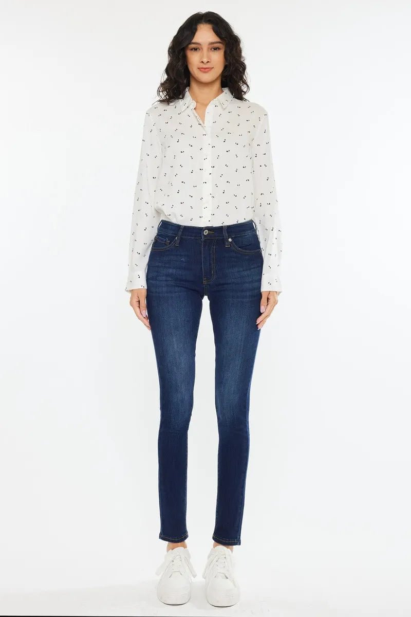 Kancan Mid Rise Super Skinny Jeans - AMVIM