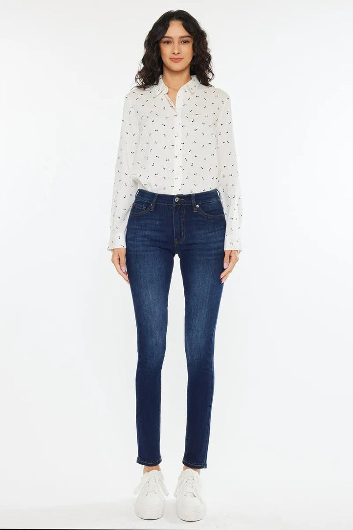 Kancan Mid Rise Super Skinny Jeans - AMVIM