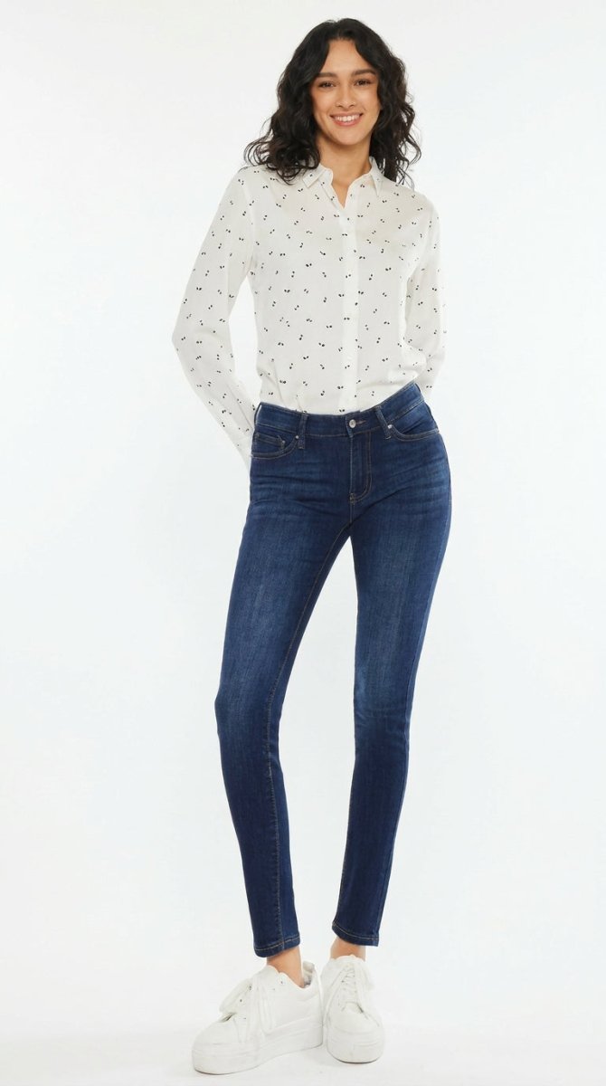 Kancan Mid Rise Super Skinny Jeans - AMVIM