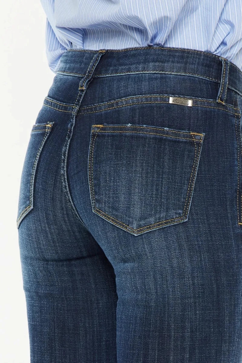 Kancan Plus Size Mid Rise Flare Jeans - AMVIM