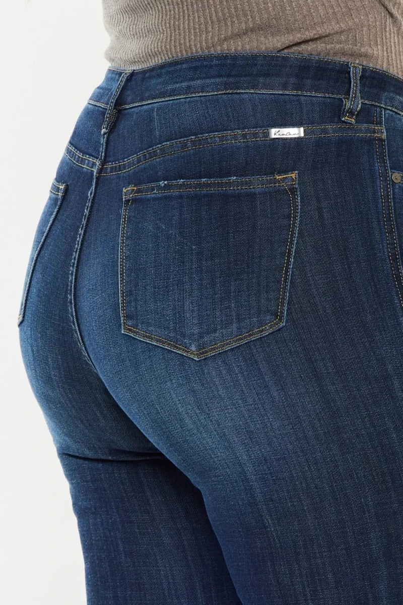 Kancan Plus Size Mid Rise Flare Jeans - AMVIM