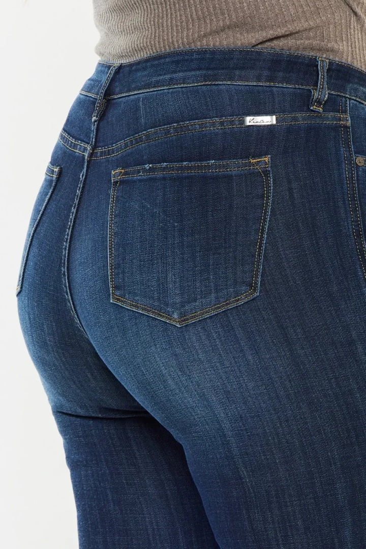 Kancan Plus Size Mid Rise Flare Jeans - AMVIM