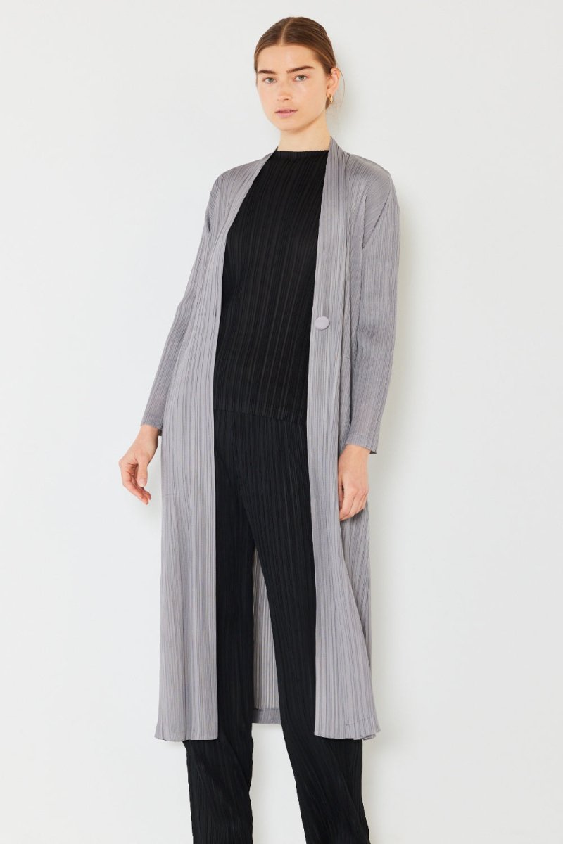 Marina West Swim Pleated Long Sleeve Cardigan - AMVIM