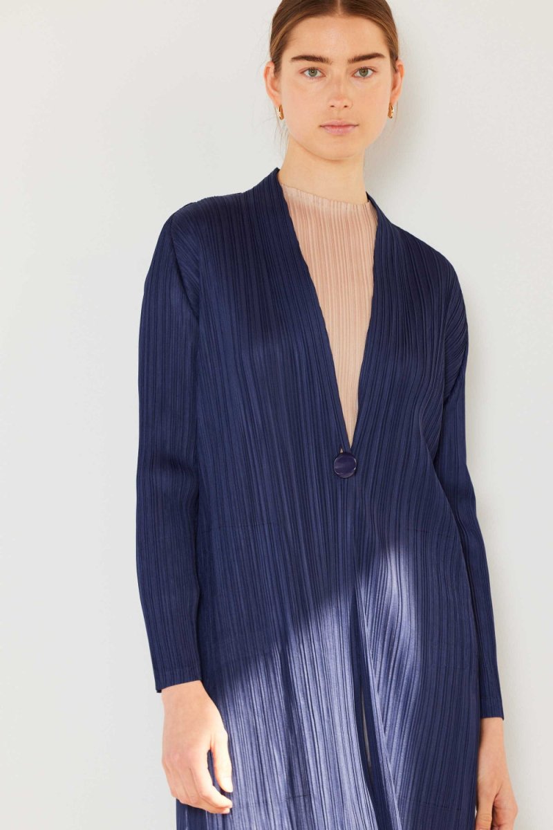 Marina West Swim Pleated Long Sleeve Cardigan - AMVIM