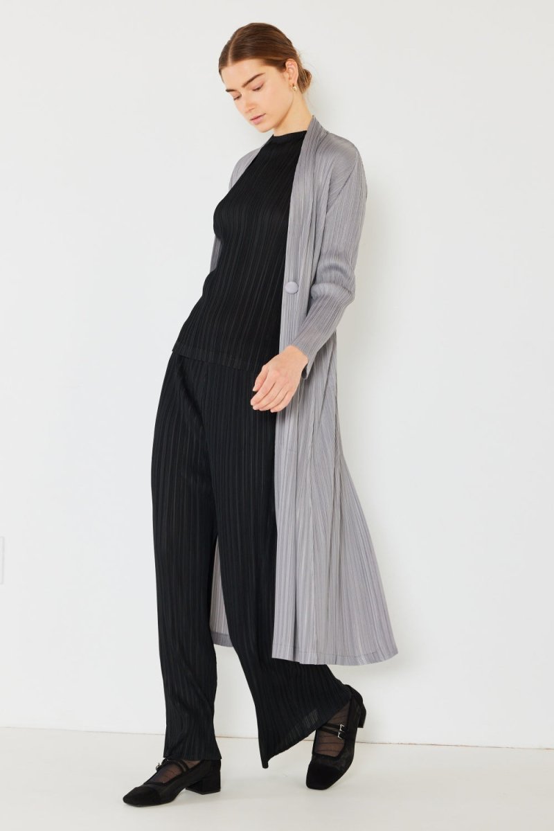 Marina West Swim Pleated Long Sleeve Cardigan - AMVIM