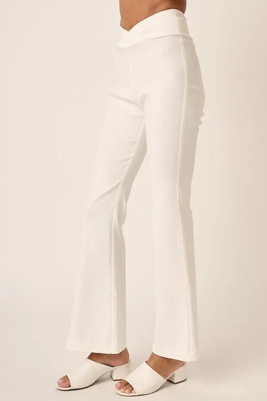 Mittoshop Surplice V Waist Flare Pants - AMVIM