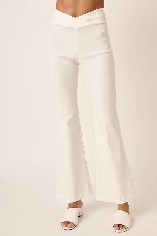 Mittoshop Surplice V Waist Flare Pants - AMVIM