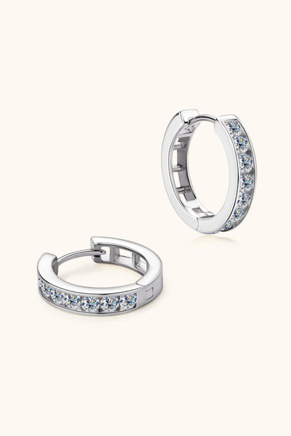 Moissanite 925 Sterling Silver Huggie Earrings - AMVIM