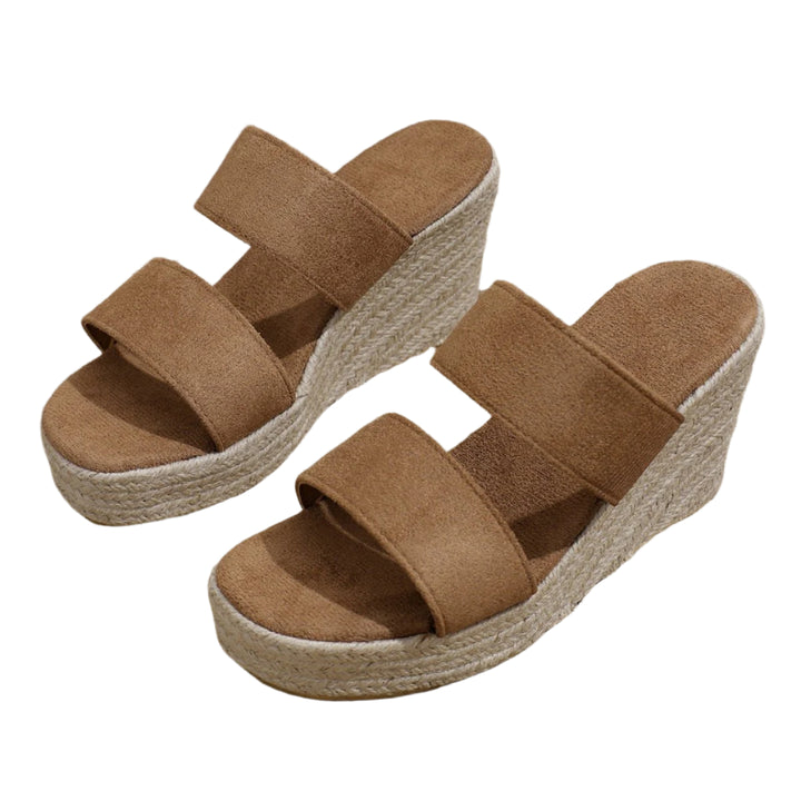 Open Toe Wedge Sandals - AMVIM