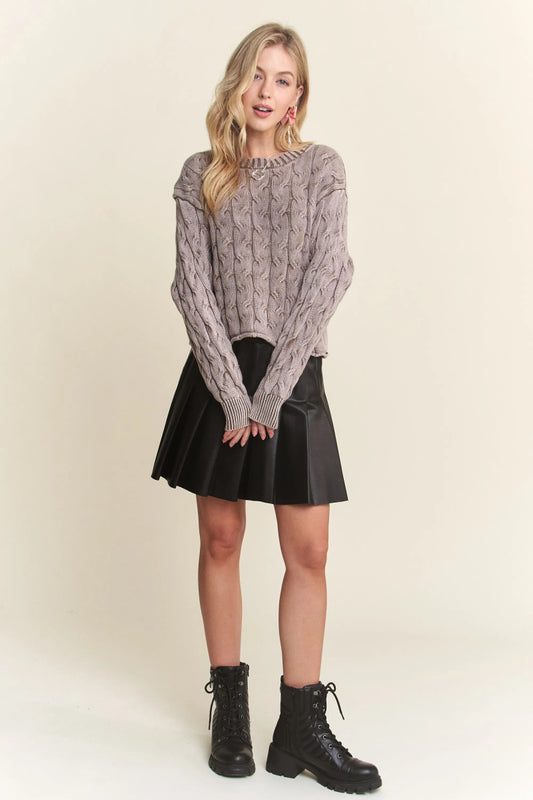 Oversized Knit Pullover Sweater for Casual and Work Layering Looks - AMVIM