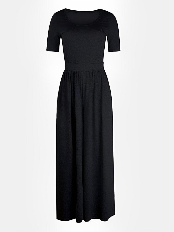 [Preorder] Scoop Neck Short Sleeve Jumpsuit [Est Ship 07/02/24] - AMVIM