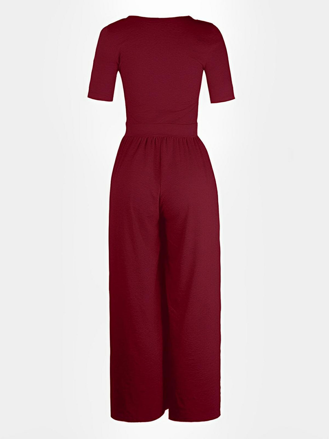 [Preorder] Scoop Neck Short Sleeve Jumpsuit [Est Ship 07/02/24] - AMVIM