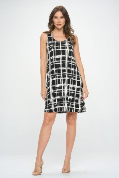 Print Short Tank Dress - AMVIM