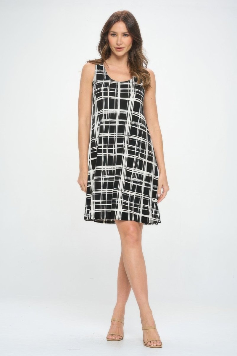 Print Short Tank Dress - AMVIM