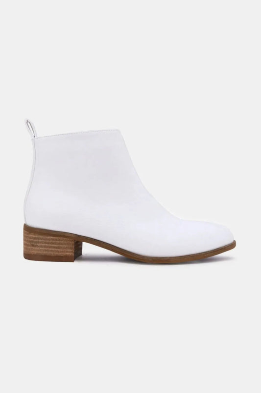 PU Leather Block Heel Boots for Daily Comfort - AMVIM