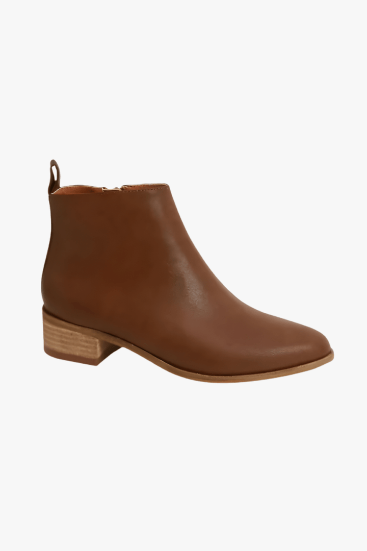 PU Leather Block Heel Boots for Women – Versatile Low Heel Design - AMVIM