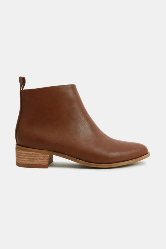 PU Leather Block Heel Boots for Women – Versatile Low Heel Design - AMVIM