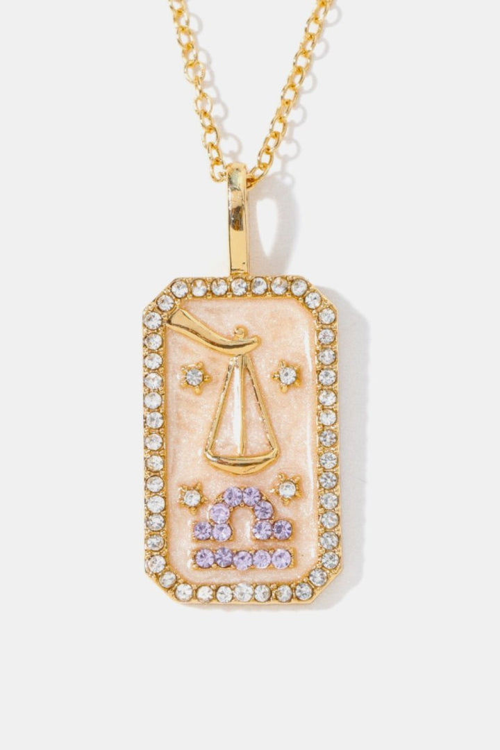 Rhinestone Constellation Pendant Copper Necklace - AMVIM
