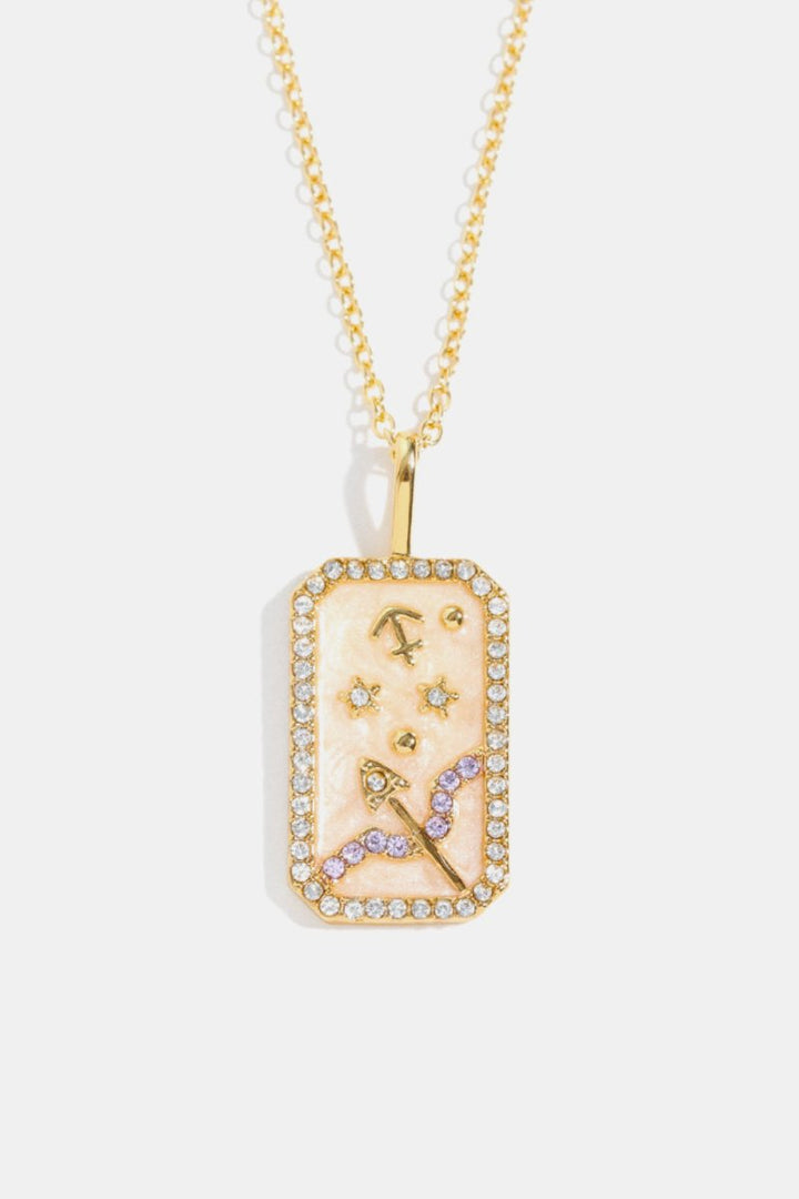 Rhinestone Constellation Pendant Copper Necklace - AMVIM