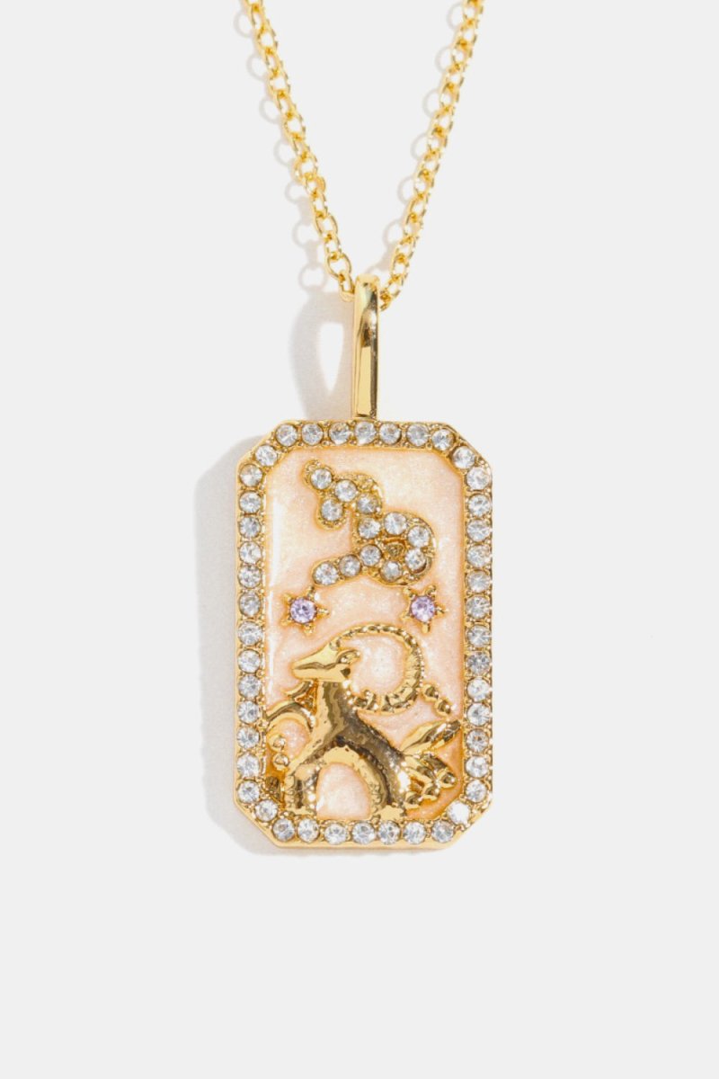 Rhinestone Constellation Pendant Copper Necklace - AMVIM