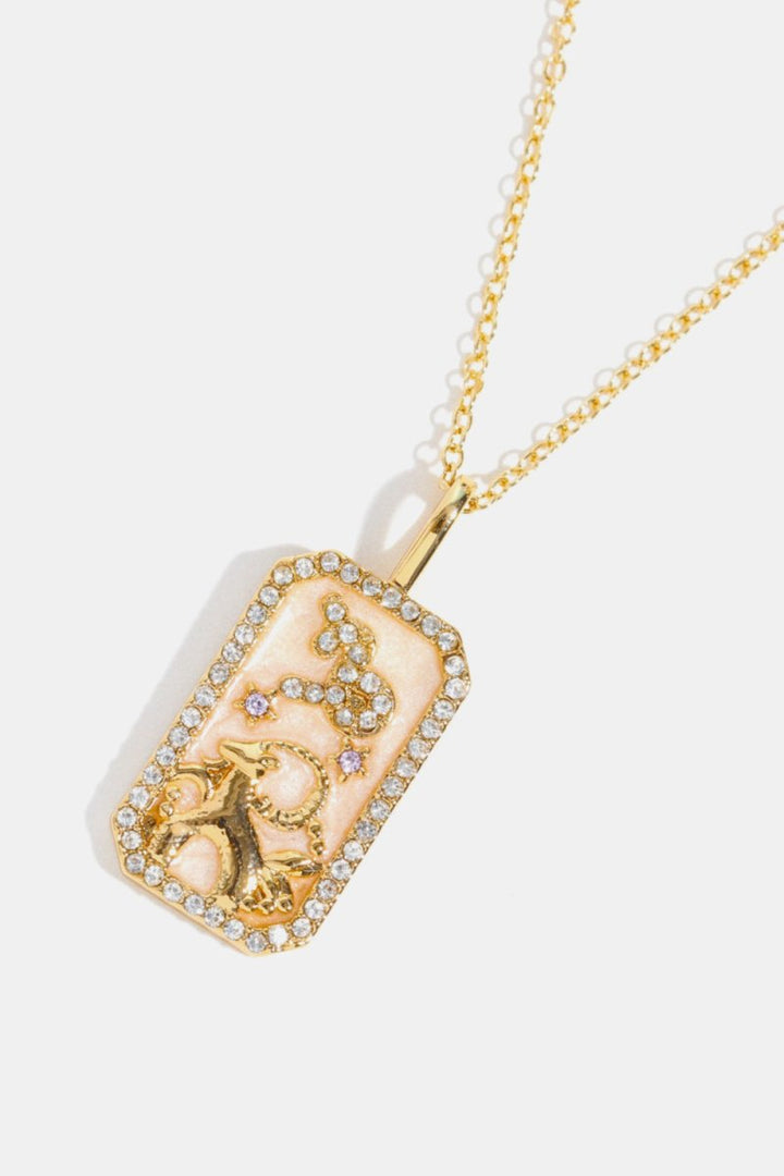 Rhinestone Constellation Pendant Copper Necklace - AMVIM