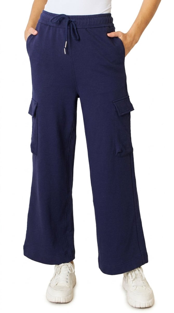 RISEN Drawstring Relaxed Cargo Wide - Leg Pants - AMVIM