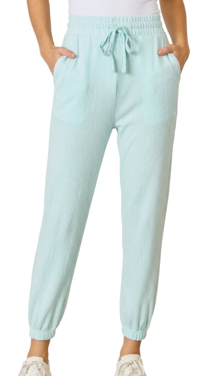 RISEN Full Size Drawstring Ultra Soft Knit Joggers - AMVIM