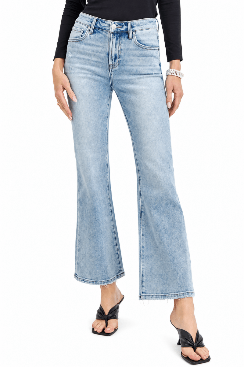RISEN Full Size High Rise Ankle Flare Jeans - AMVIM