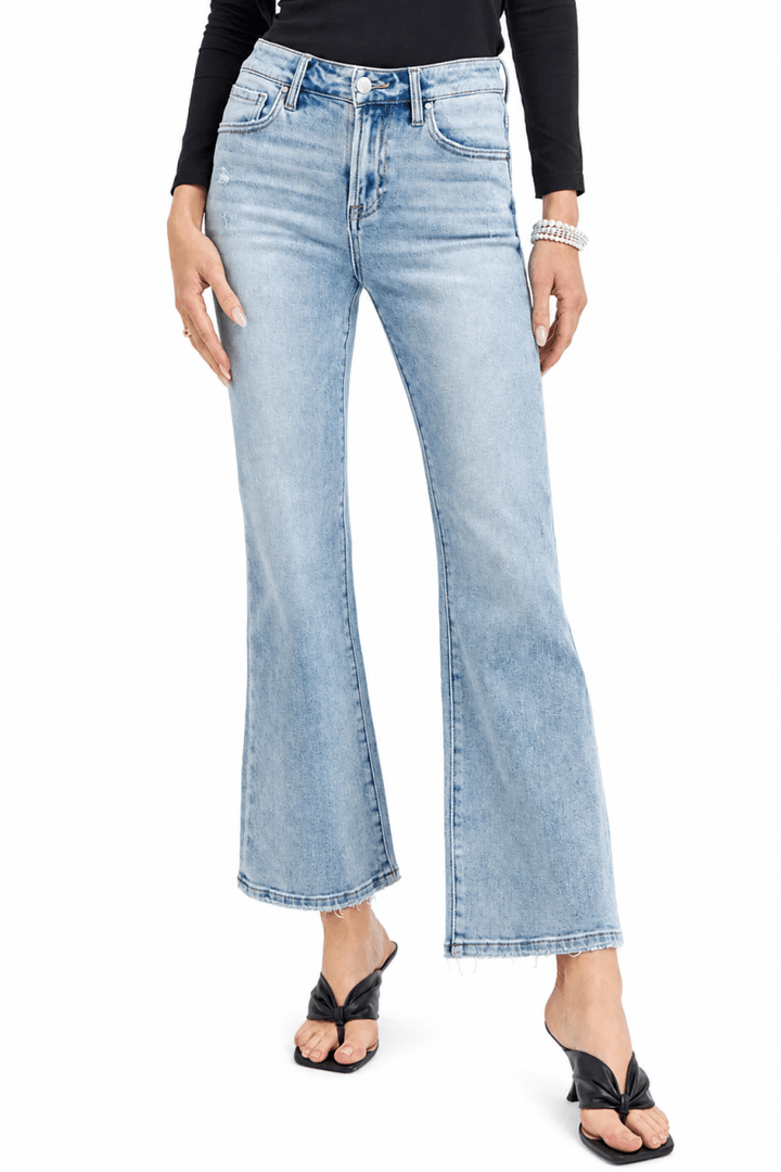 RISEN Full Size High Rise Ankle Flare Jeans - AMVIM