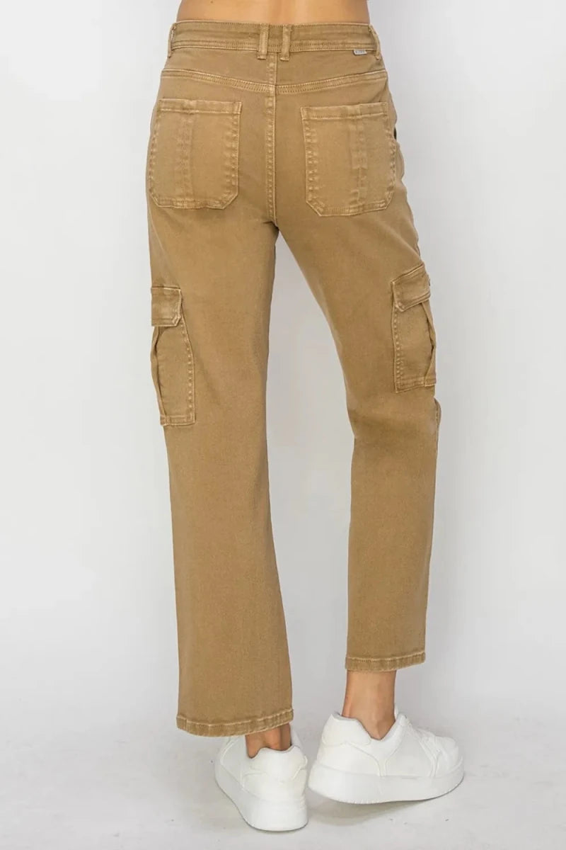 Risen Full Size High Rise Cargo Jeans - AMVIM