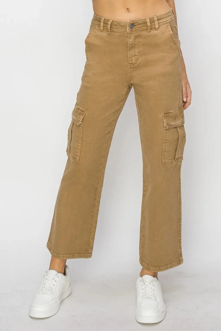 Risen Full Size High Rise Cargo Jeans - AMVIM
