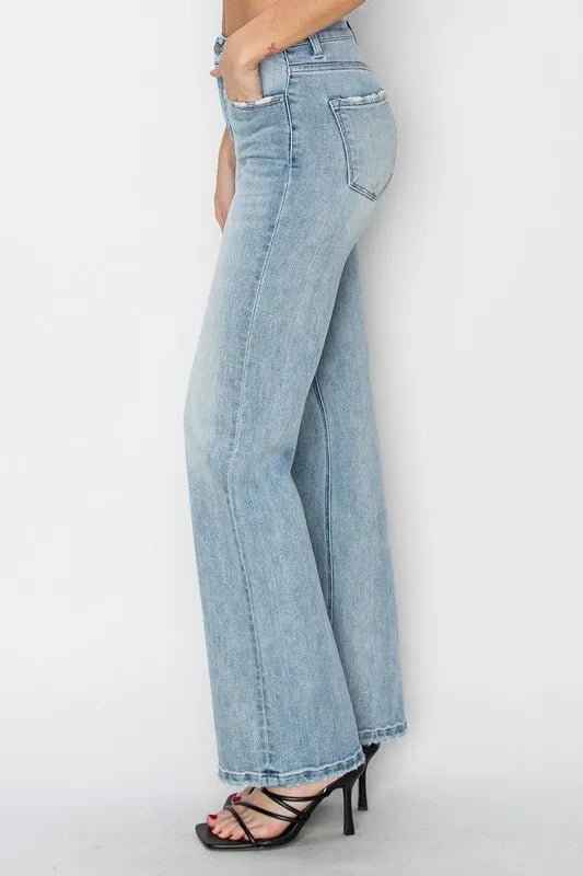RISEN Full Size High Rise Straight Jeans Plus Size - AMVIM