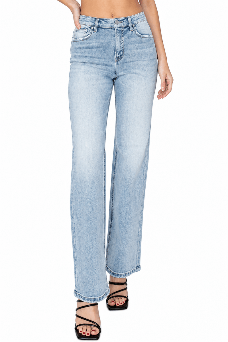 RISEN Full Size High Rise Straight Jeans Plus Size - AMVIM