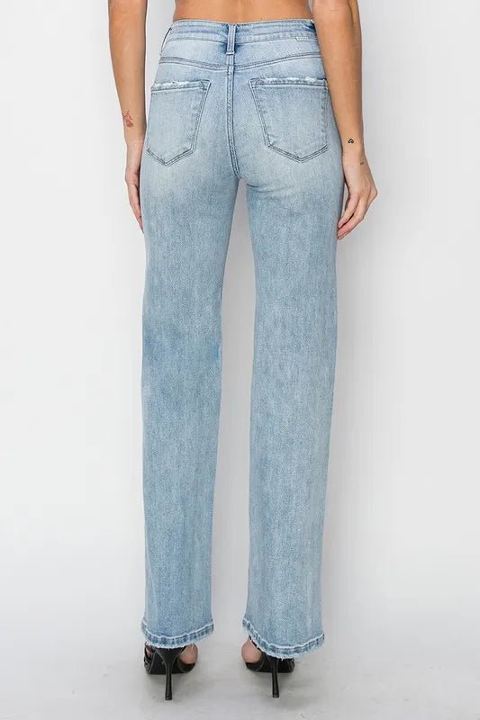 RISEN Full Size High Rise Straight Jeans Plus Size - AMVIM