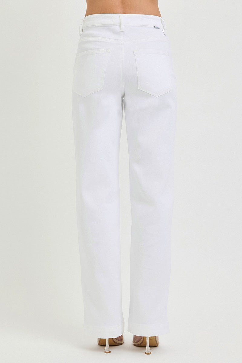 RISEN Full Size High Rise Wide Leg Baggy Pants Plus Size - AMVIM
