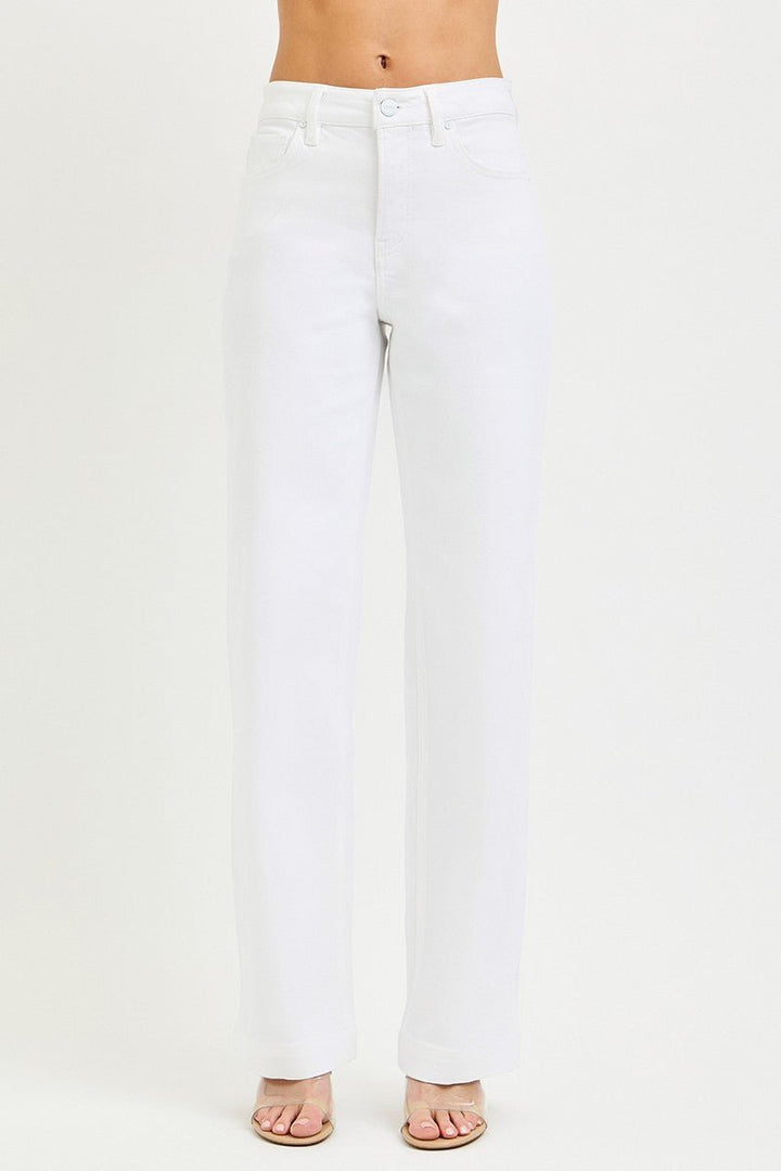 RISEN Full Size High Rise Wide Leg Baggy Pants Plus Size - AMVIM