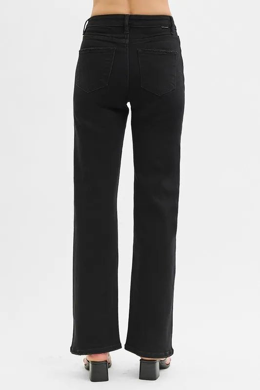 RISEN Full Size High Rise Wide Leg Jeans Plus Size - AMVIM