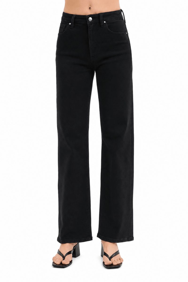 RISEN Full Size High Rise Wide Leg Jeans Plus Size - AMVIM
