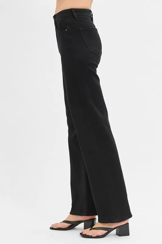 RISEN Full Size High Rise Wide Leg Jeans Plus Size - AMVIM