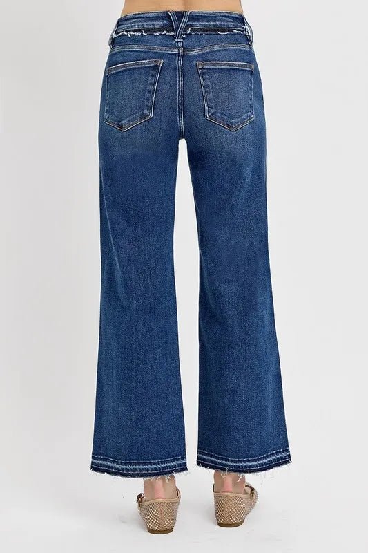 RISEN Full Size Tummy Control Bootcut Jeans Plus Size - AMVIM