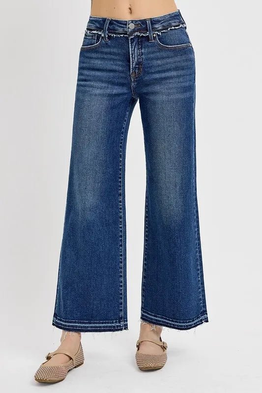 RISEN Full Size Tummy Control Bootcut Jeans Plus Size - AMVIM
