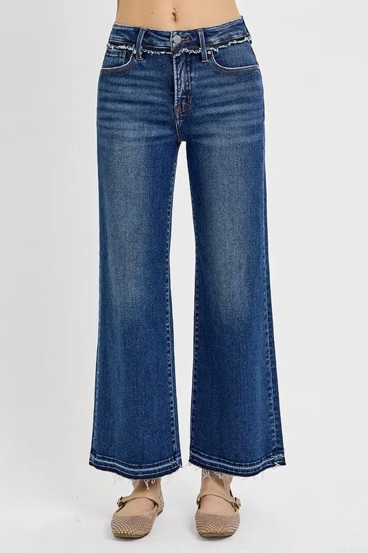 RISEN Full Size Tummy Control Bootcut Jeans Plus Size - AMVIM