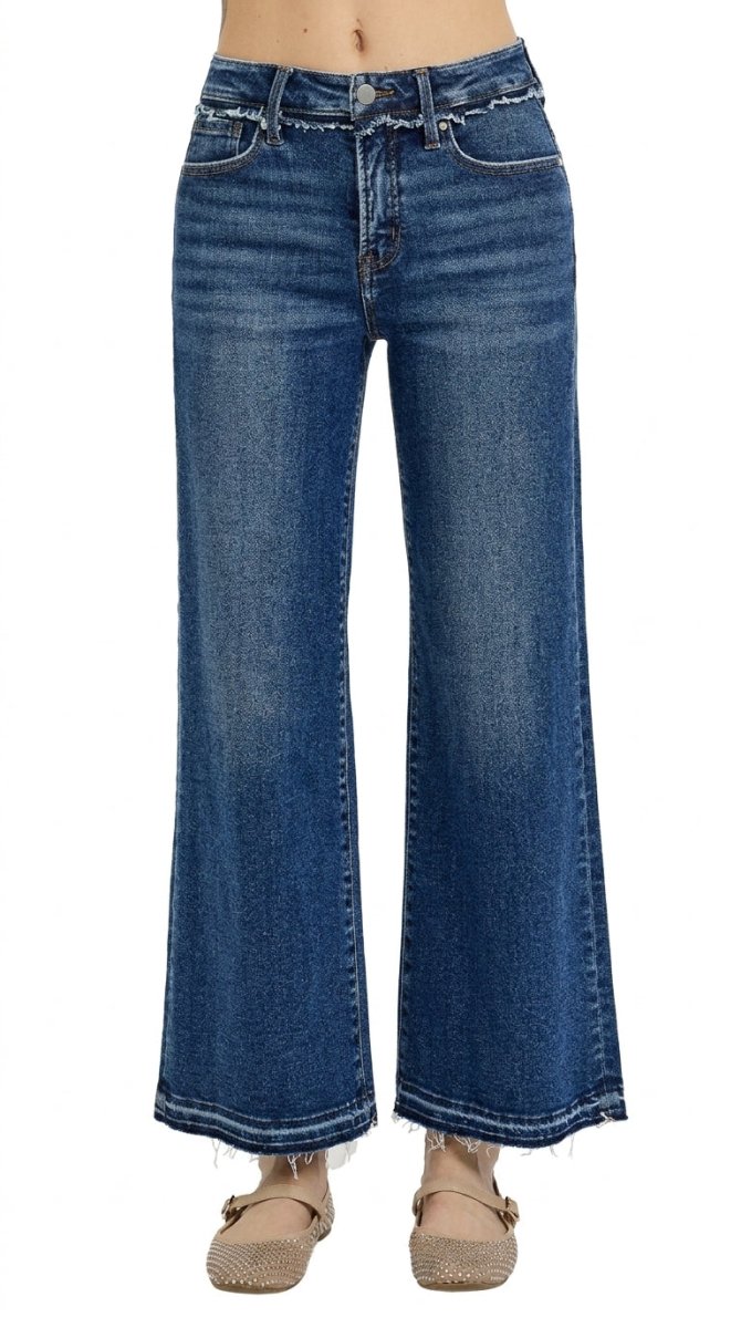 RISEN Full Size Tummy Control Bootcut Jeans Plus Size - AMVIM