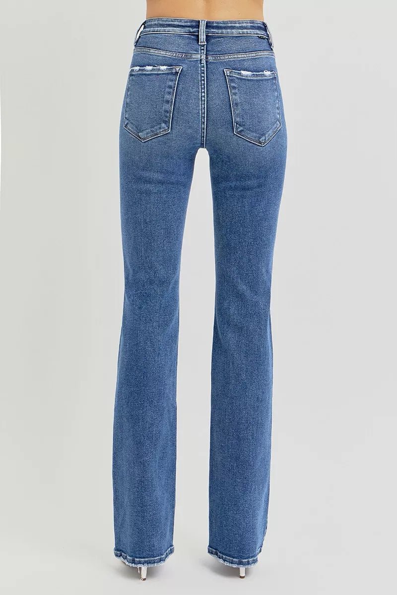 RISEN Full Size Tummy Control High Rise Straight Jeans Plus Size - AMVIM