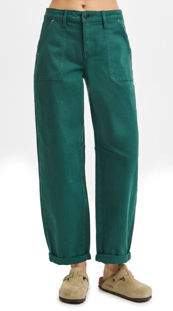 RISEN High Rise Ankle Cuffed Pants - AMVIM