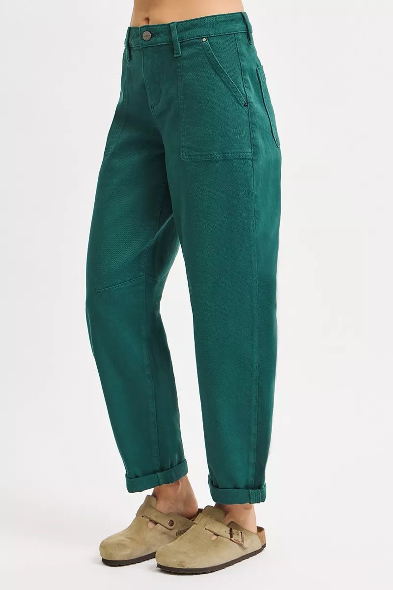 RISEN High Rise Ankle Cuffed Pants - AMVIM