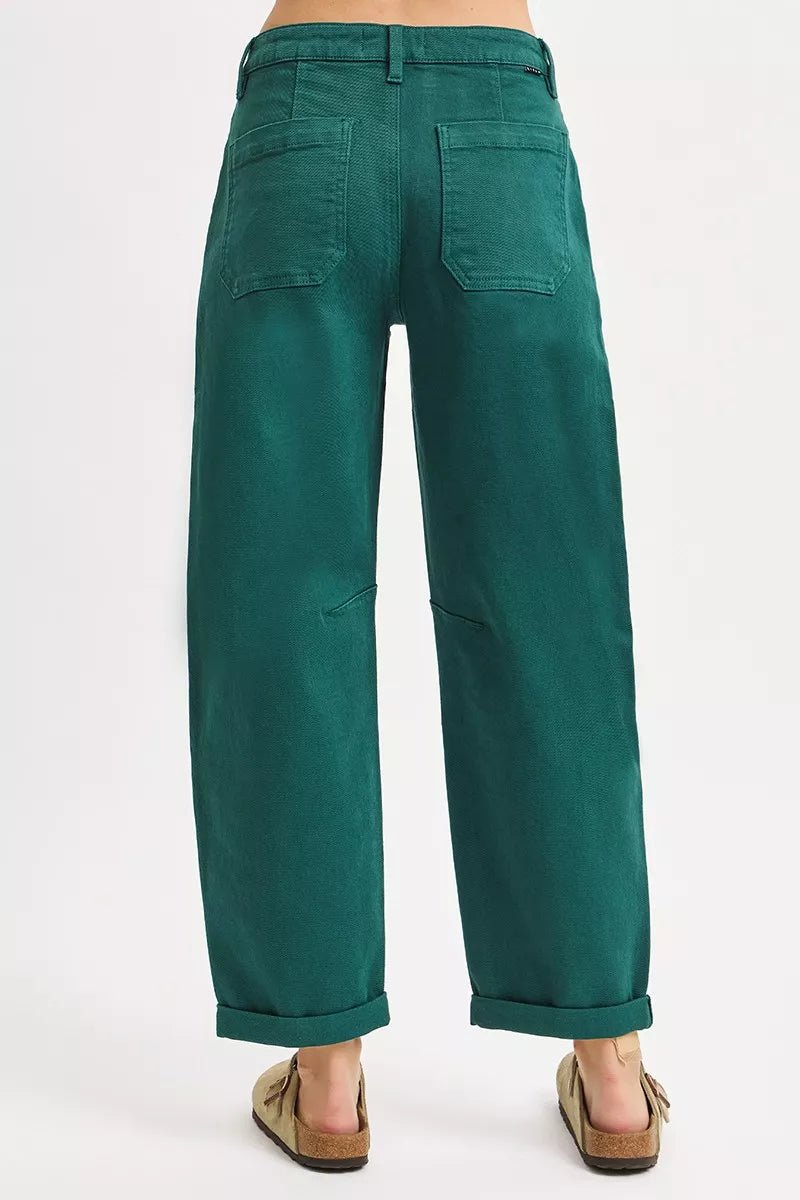 RISEN High Rise Ankle Cuffed Pants - AMVIM