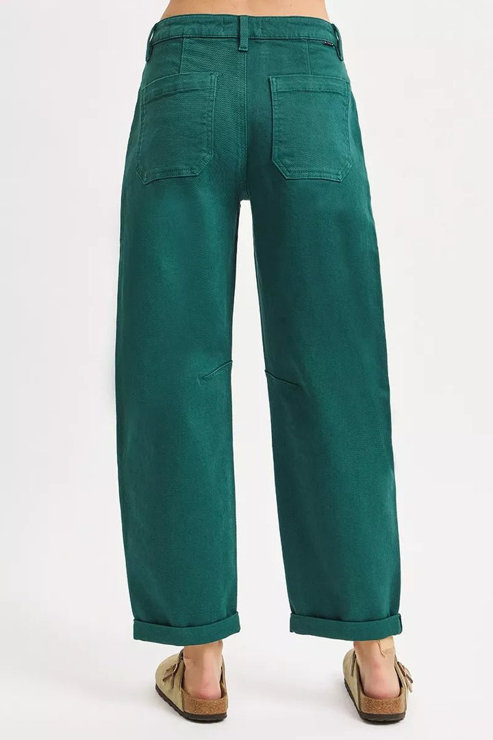RISEN High Rise Ankle Cuffed Pants - AMVIM