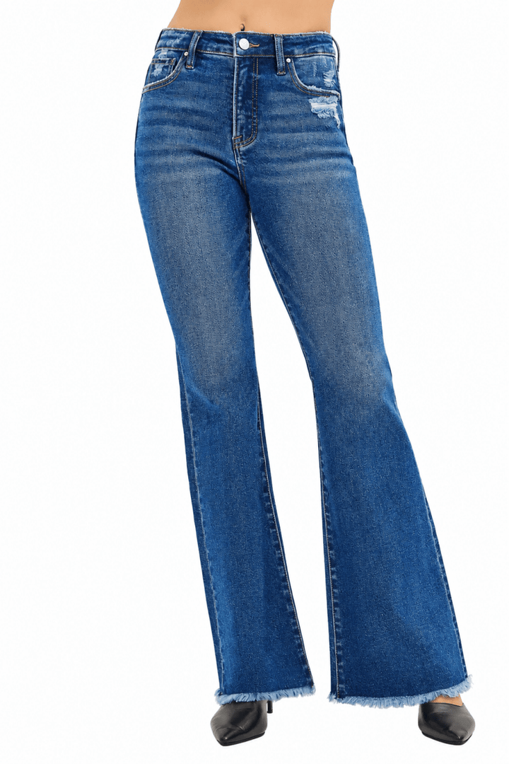 RISEN High Rise Flare Jeans - AMVIM
